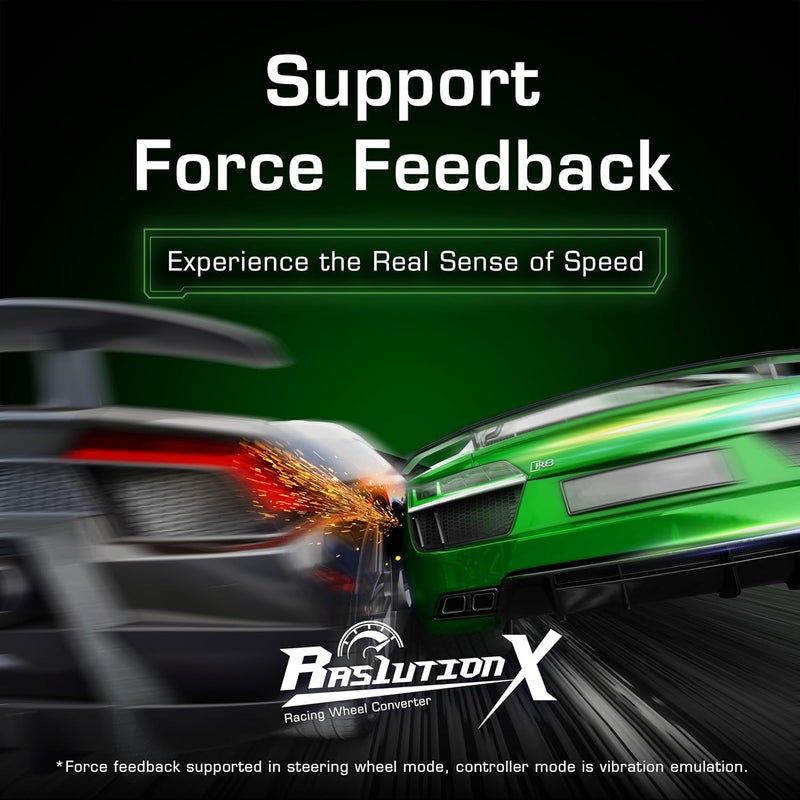 Brook محول عجلة سباق Ras1ution لجهاز Xbox Series X|S، Xbox One، Xbox 360 | يدعم أكثر من 60 عجلة قيادة | ردود فعل قوية وتحكم عبر التطبيق - Image 4